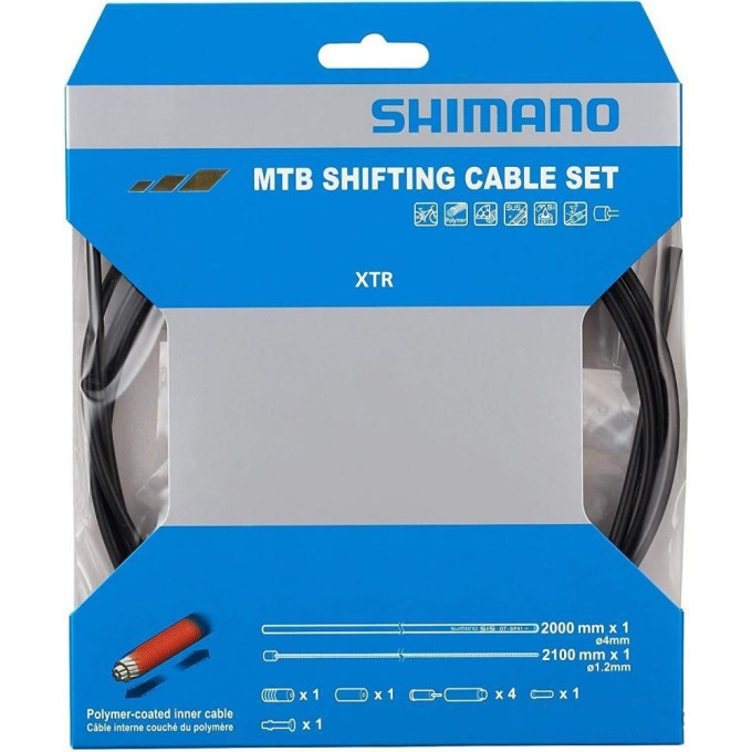 Трос+оплетка переключатель SHIMANO SP41 оплетка 2000мм черный, тр:1,2X2100мм полим Y01V98112